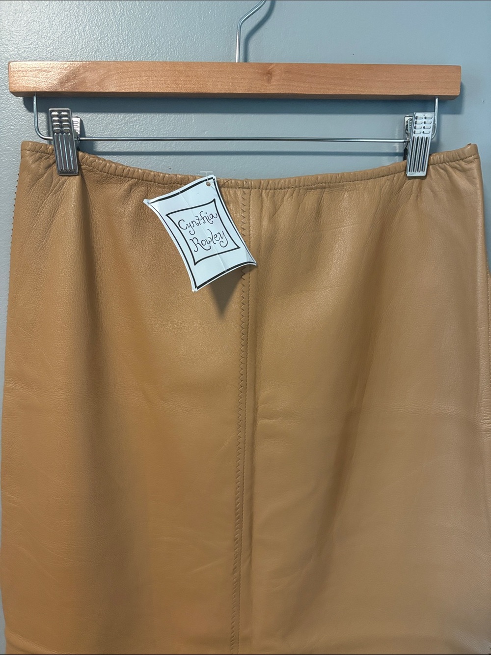 Cynthia Rowley Vintage Leather Skirt Size 8 NWT Minimalist Leather - Picture 4 of 10